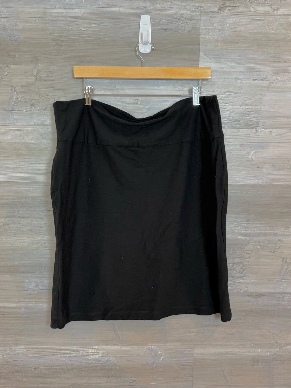 Eileen Fisher Washable Stretch Crepe Pencil Skirt Black XL - Picture 6 of 6